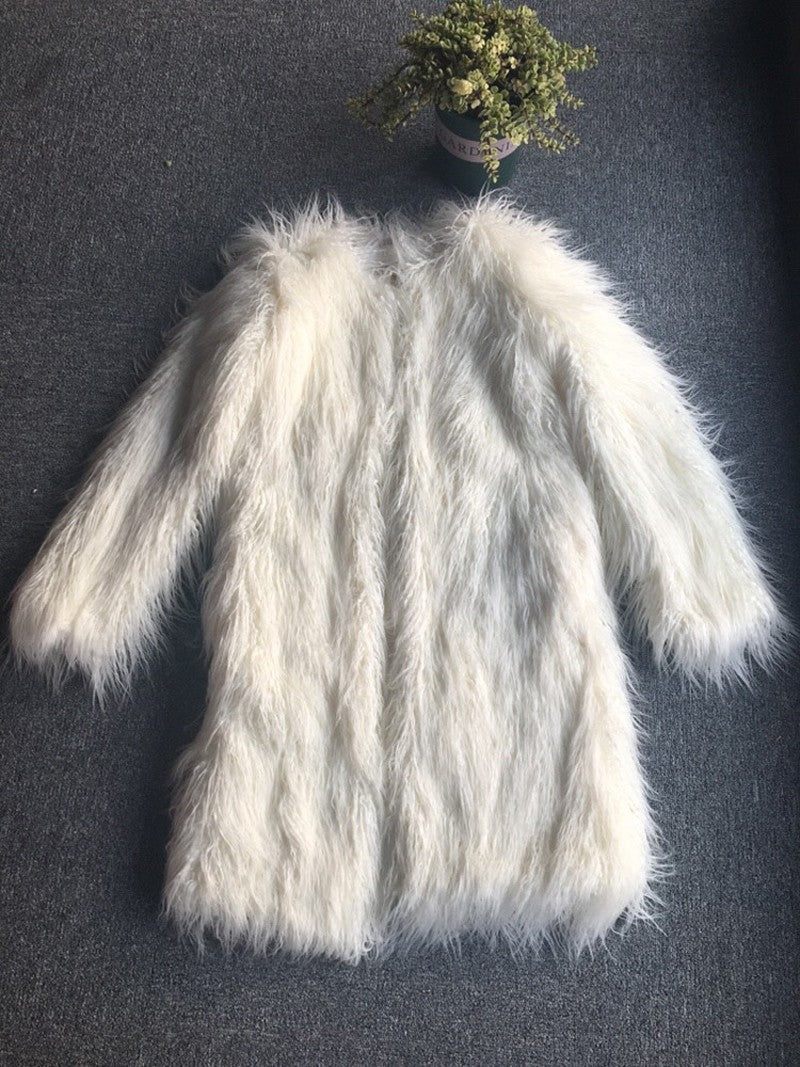 Women's Fluffy Throw-Over Coat