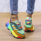 Breathable Lace-Up Running Shoes
