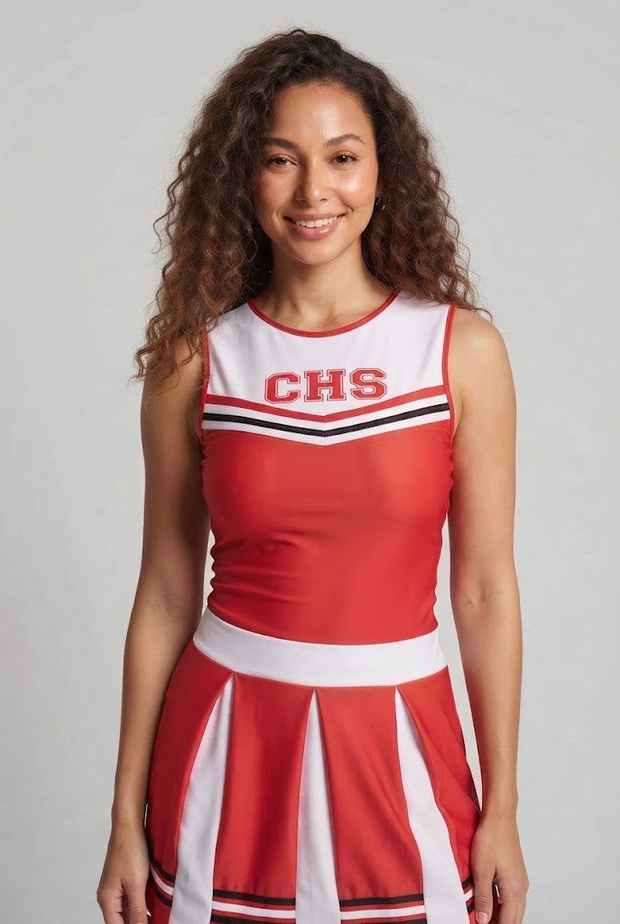 Women's Cheerleader Costume with Sporty Accents