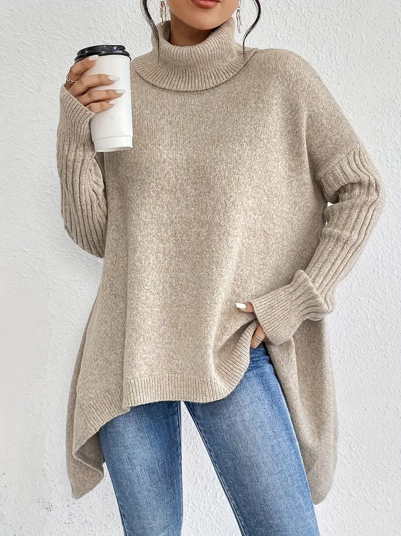 Long Turtleneck Sweater for Daily Comfort