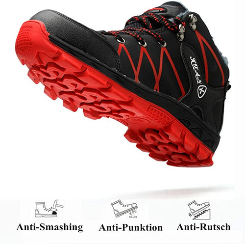 Anti-Smashing and Puncture-Resistant Warm Winter Safety Shoes