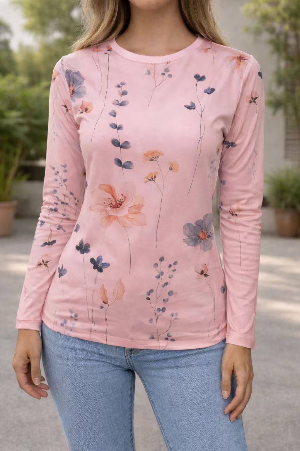 Women's Floral Print Sweatshirt