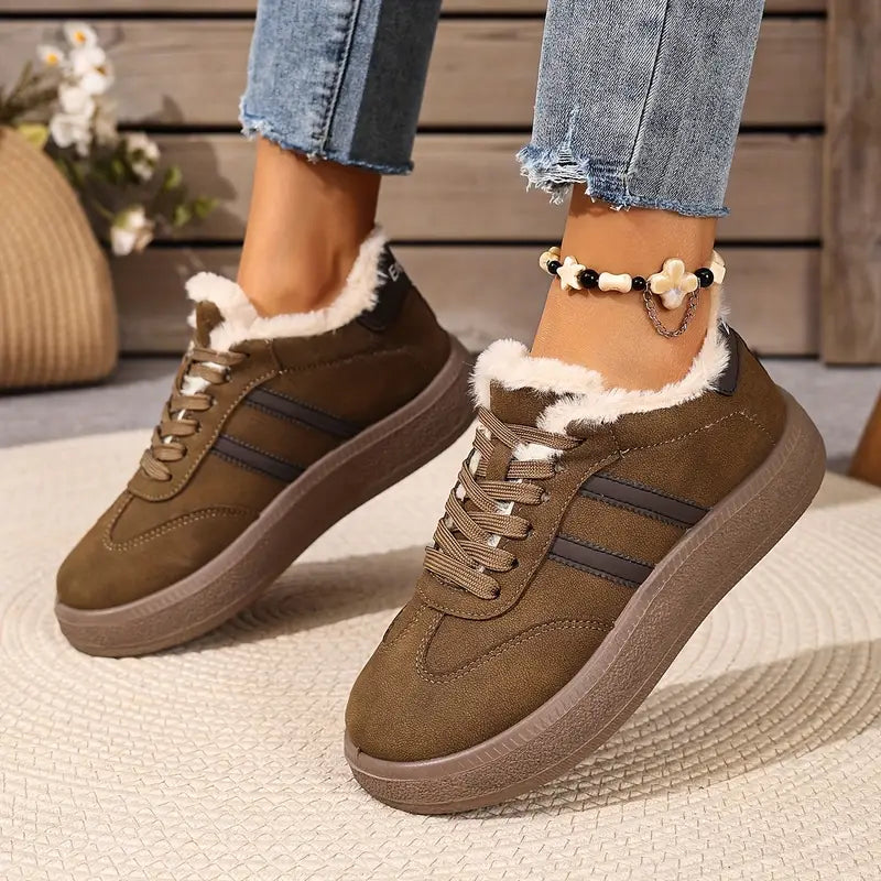 Comfortable Cotton Sneakers with Warm Lining