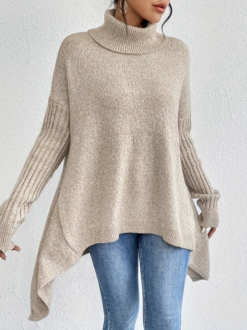 Long Turtleneck Sweater for Daily Comfort