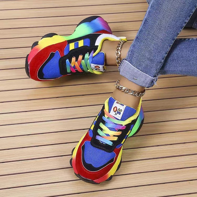 Breathable Lace-Up Running Shoes
