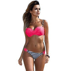 Women's Balconette Bikini with Side Ruching and Adjustable Straps