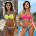 Women's Balconette Bikini with Side Ruching and Adjustable Straps
