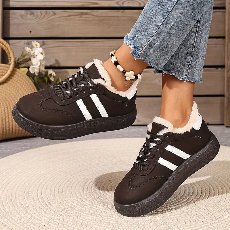 Comfortable Cotton Sneakers with Warm Lining