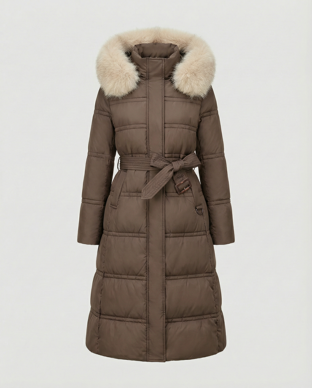 Long quilted coat women's winter
