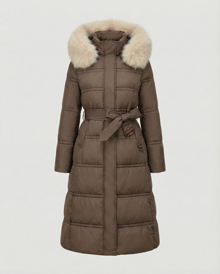 Long quilted coat women's winter