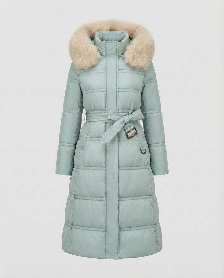 Long quilted coat women's winter