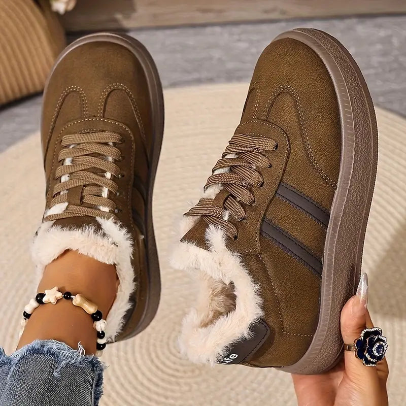 Comfortable Cotton Sneakers with Warm Lining