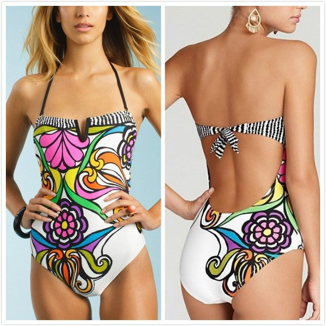 Women's Floral Bandeau Swimsuit