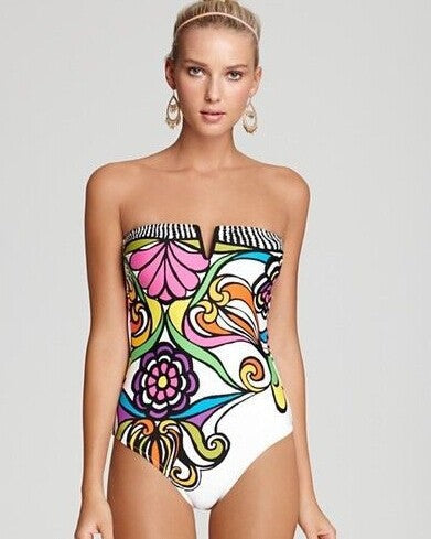 Women's Floral Bandeau Swimsuit