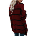 Striped Chunky Knit Cardigan