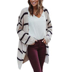 Striped Chunky Knit Cardigan