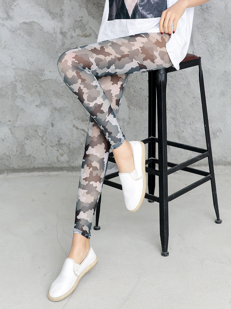 Women's Camouflage High-Waist Leggings