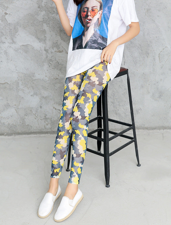 Women's Camouflage High-Waist Leggings