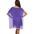 Women's Airy Beach Cover-Up with Playful Tassels