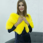 Women's Elegant Fur-Style Wrap with Soft, Voluminous Design