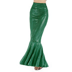 Mermaid Skirt with Shiny Scale Pattern and Flared Hem