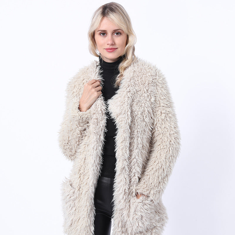 Women's Fluffy Faux Fur Throw
