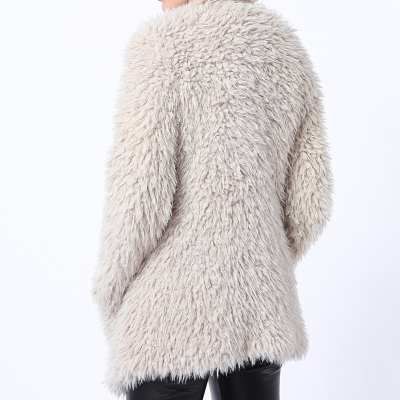 Women's Fluffy Faux Fur Throw