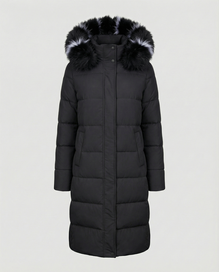 Padded women's down jacket