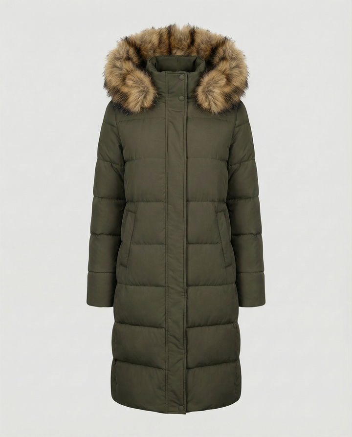 Padded women's down jacket