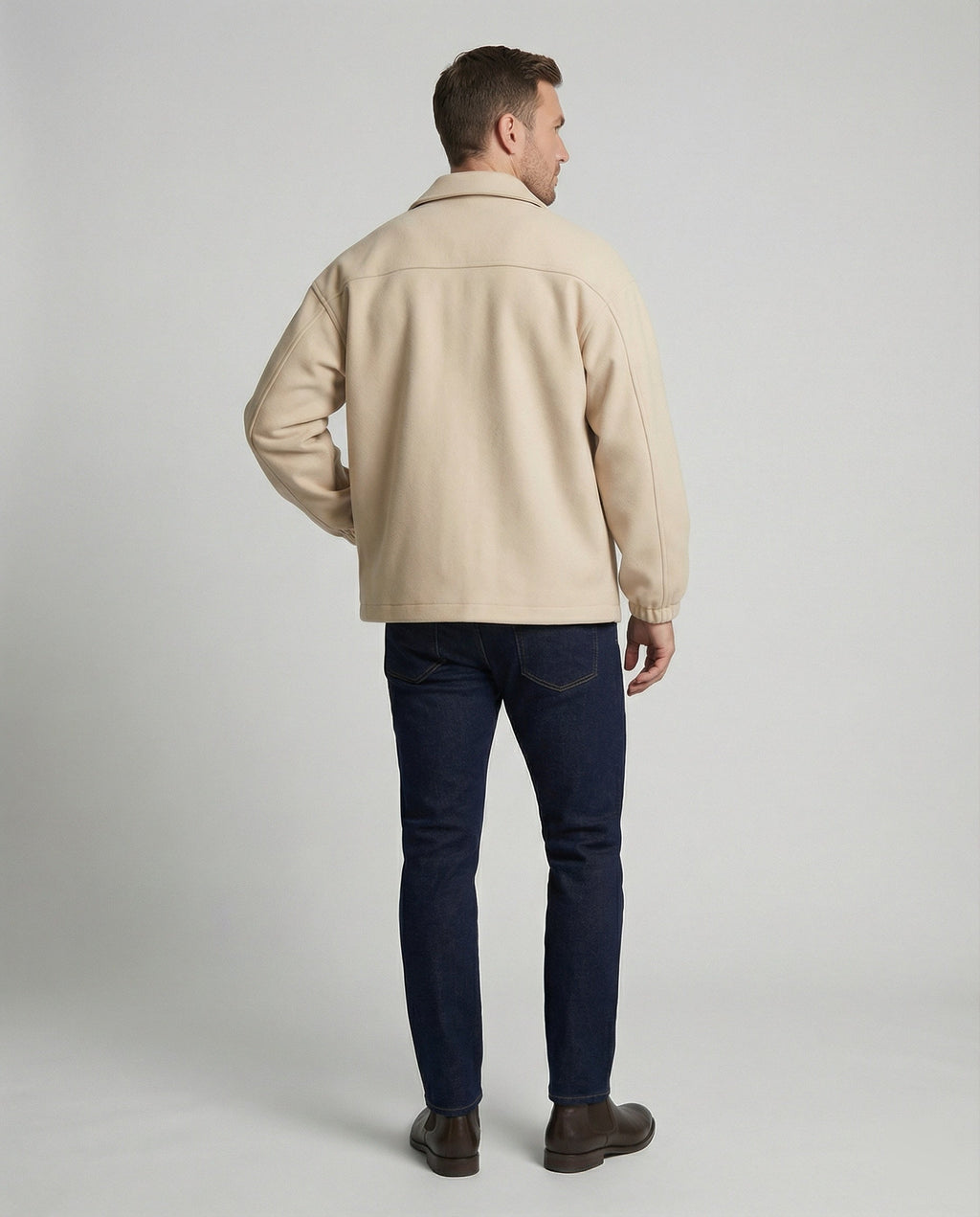 Men's British Style Wool Short Coat