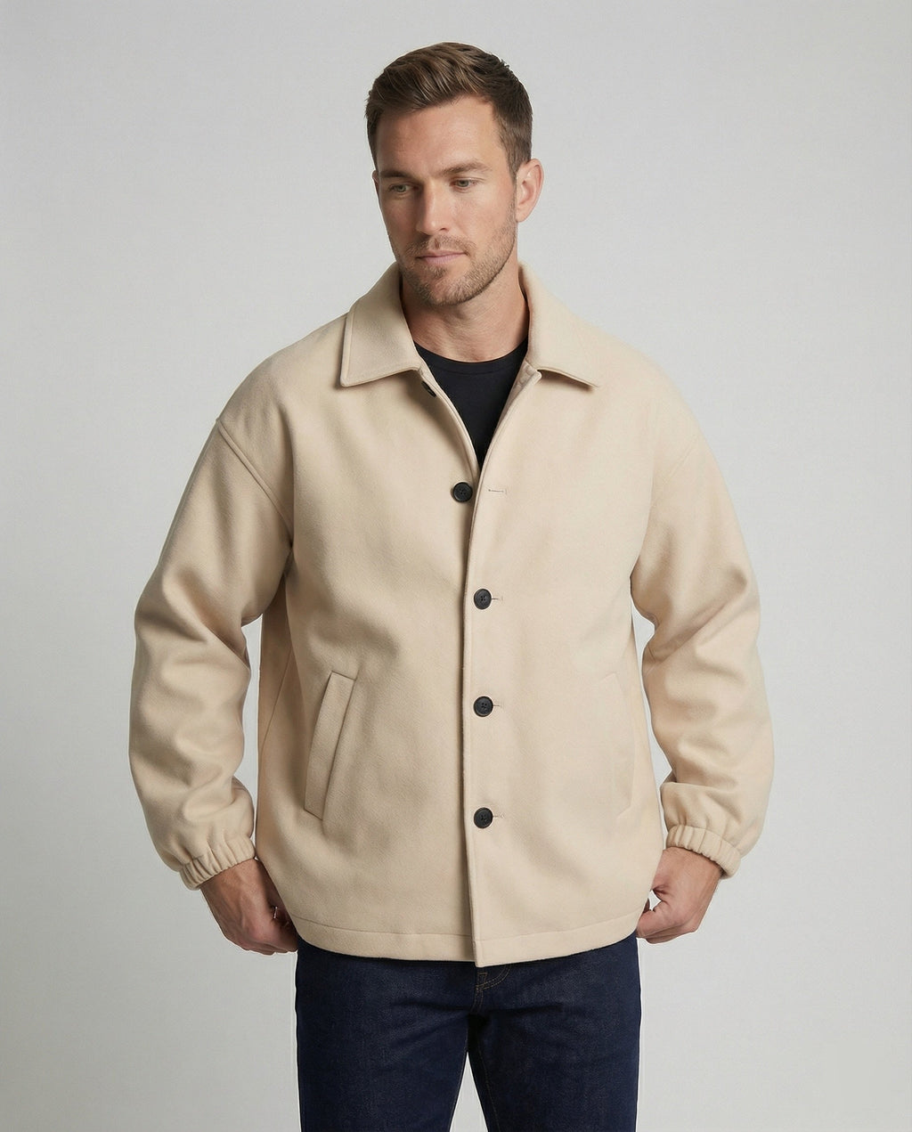 Men's British Style Wool Short Coat