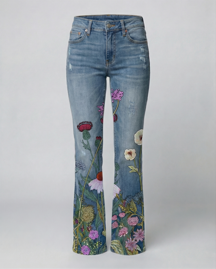 High-waisted women's flared pants