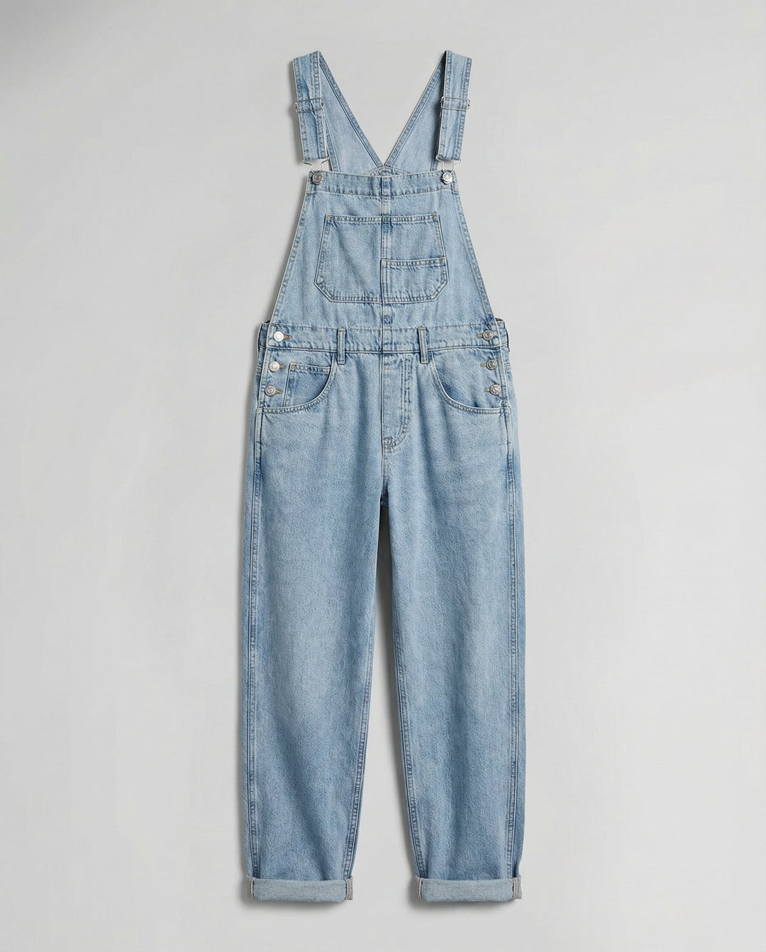 Denim Cross Back Overalls Women