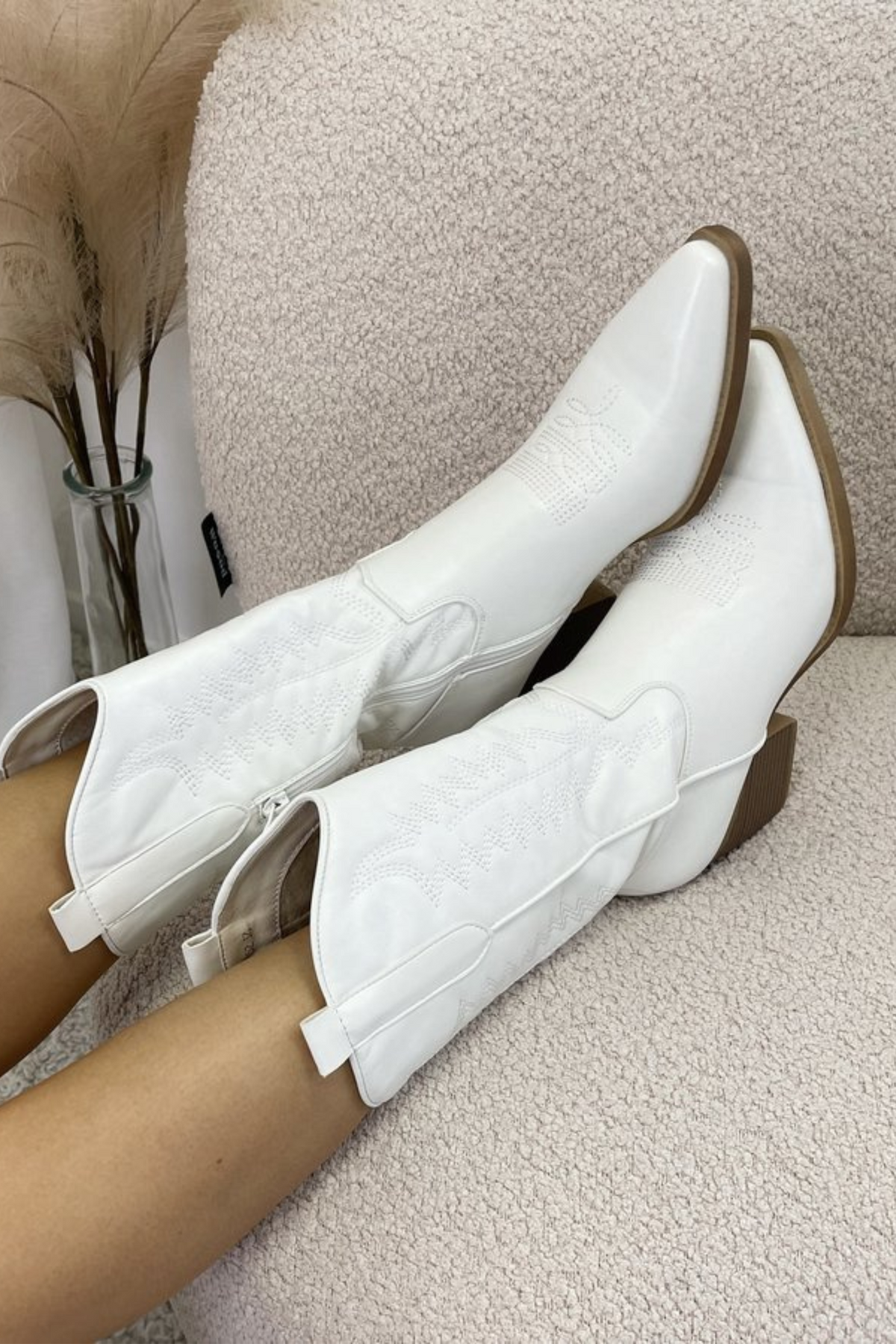 Women's Mid-Calf Cowboy Boots with Block Heel