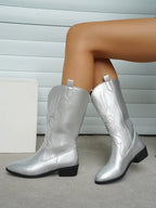 Metallic Western Cowboy Boots
