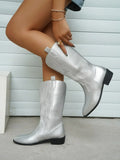 Metallic Western Cowboy Boots
