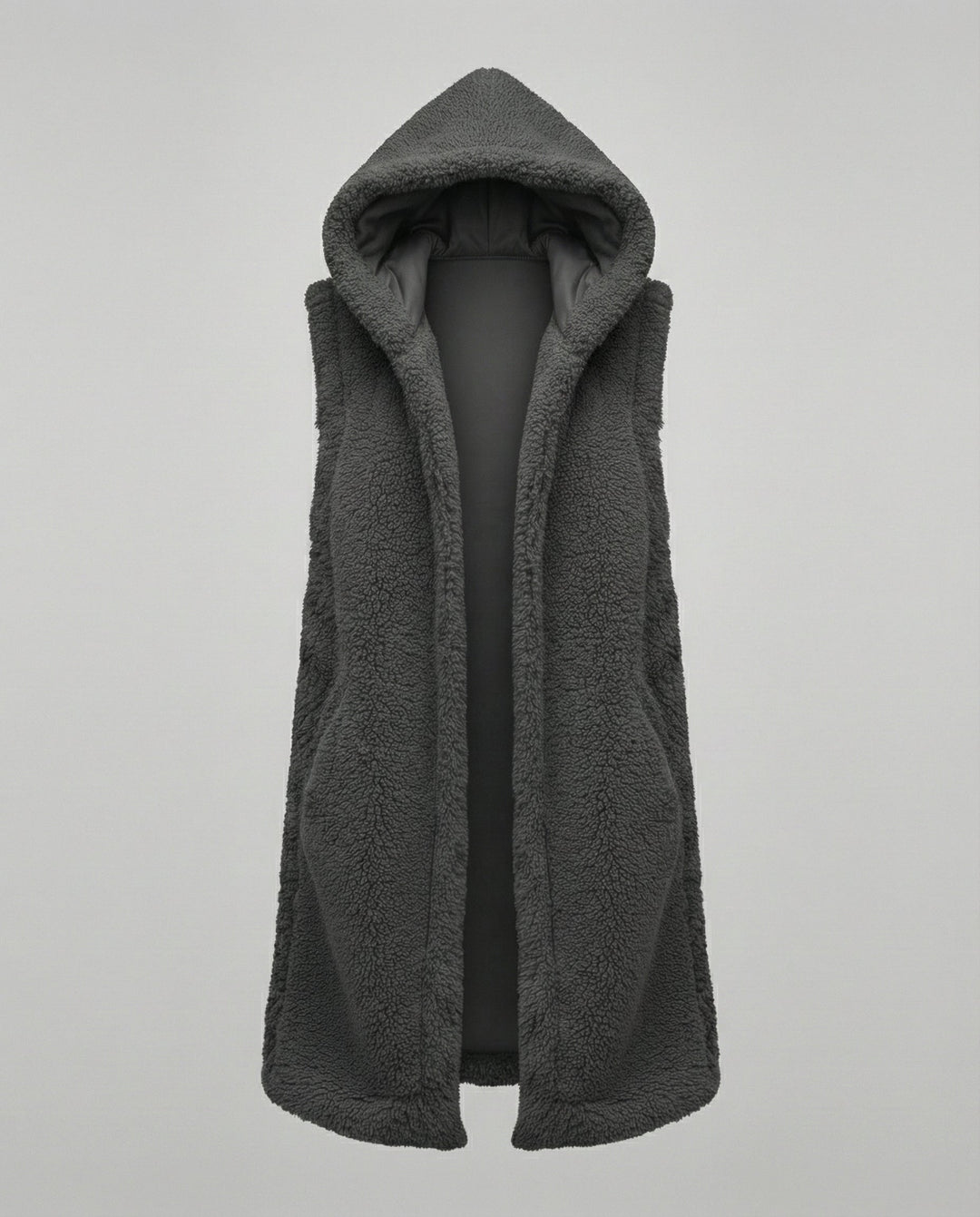 Cozy lambskin imitation vest women