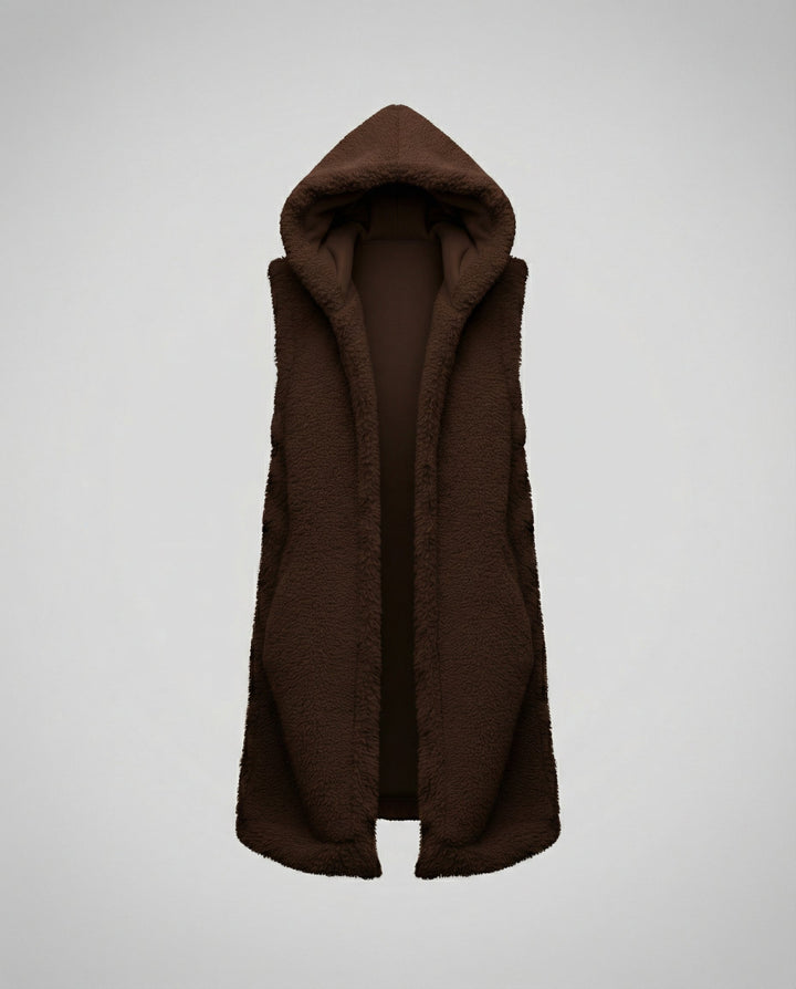 Cozy lambskin imitation vest women