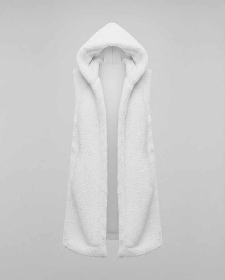 Cozy lambskin imitation vest women