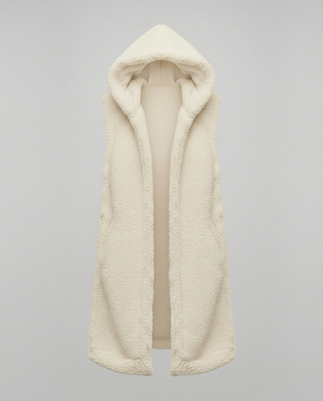 Cozy lambskin imitation vest women