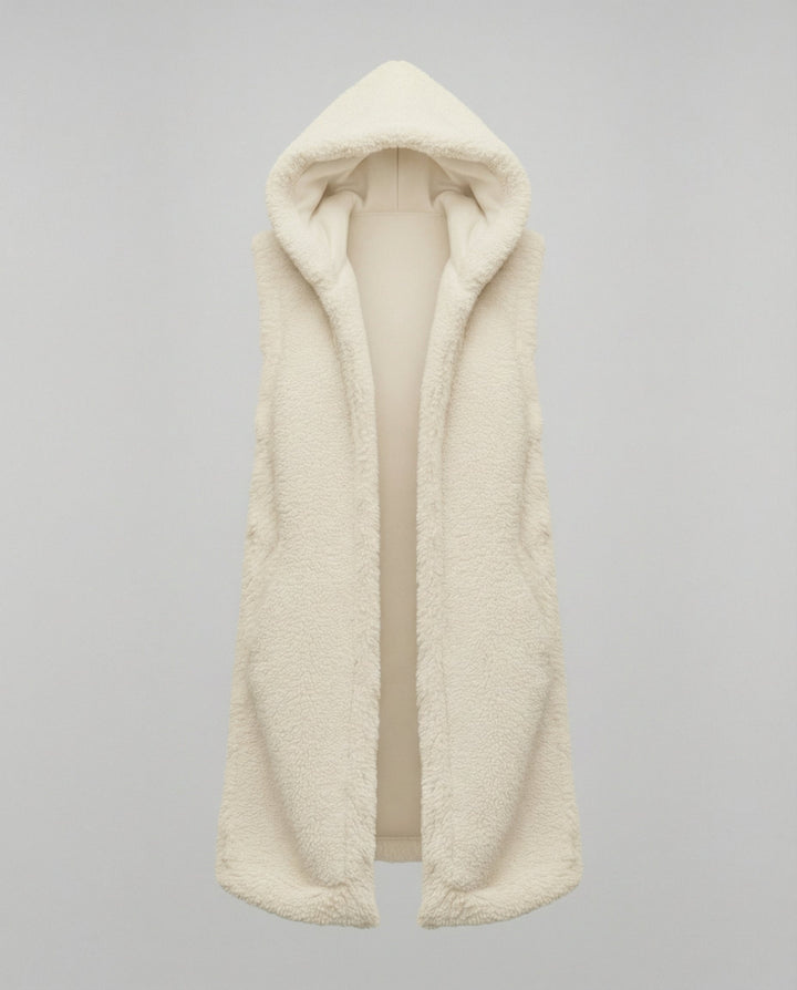 Cozy lambskin imitation vest women