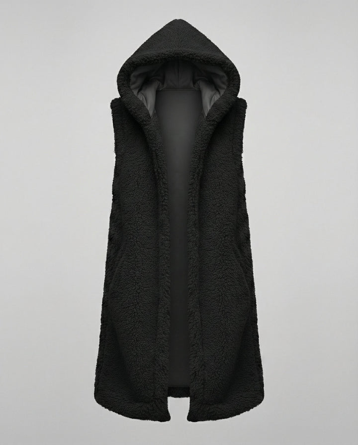 Cozy lambskin imitation vest women