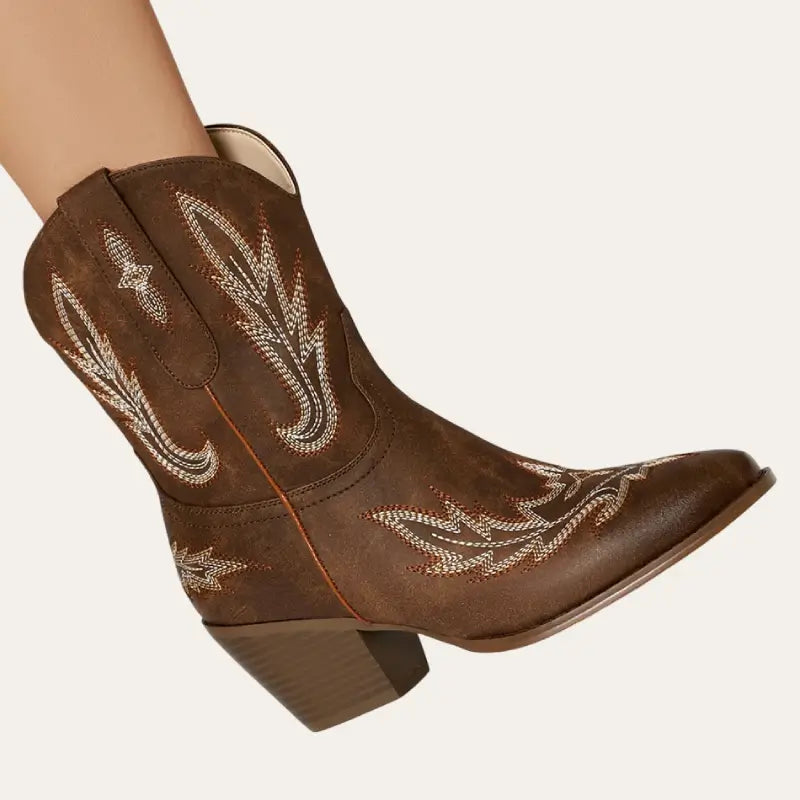 Women's Western-Style Faux Leather Boots