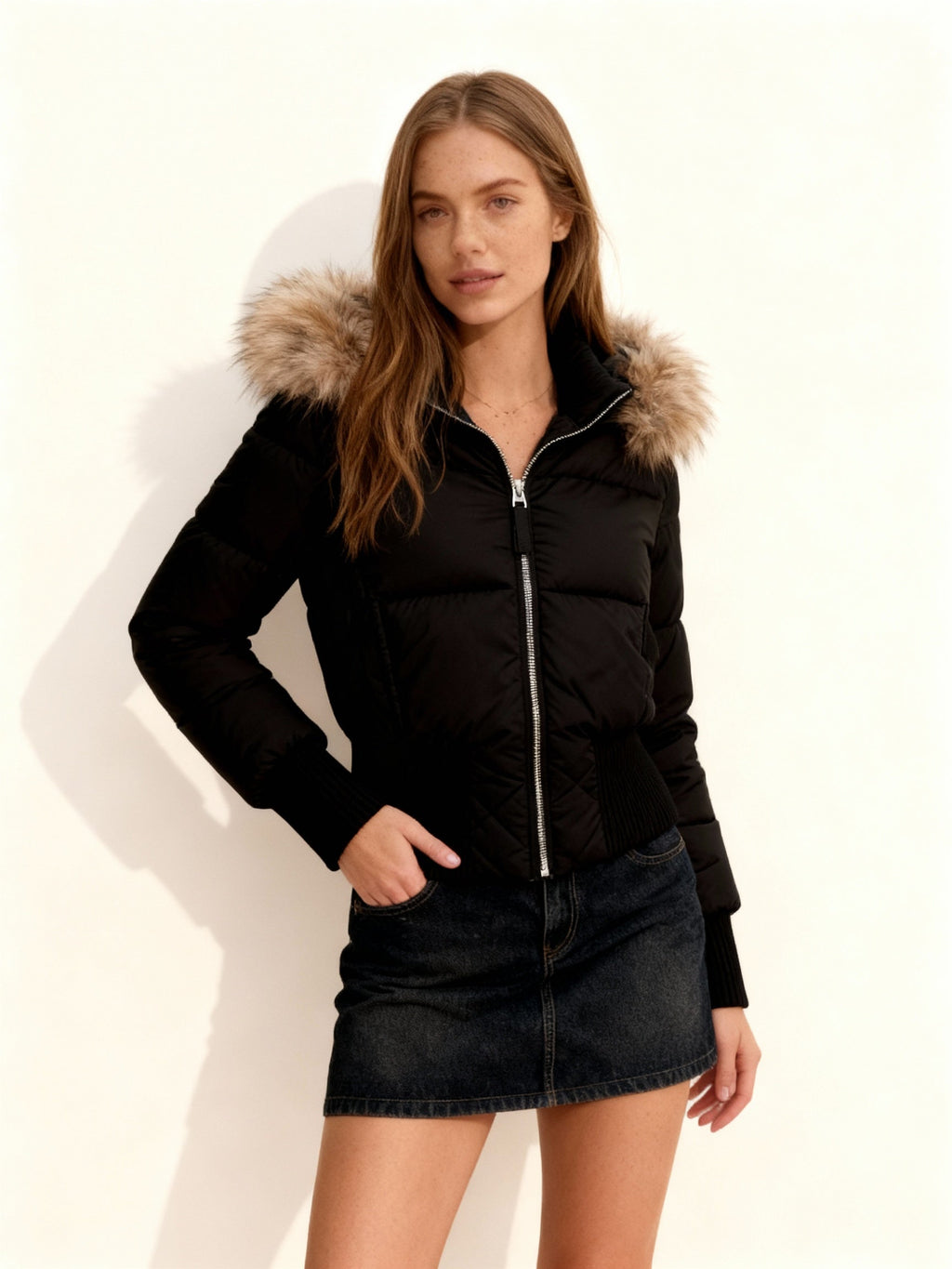 Cropped Padded Winter Jacket