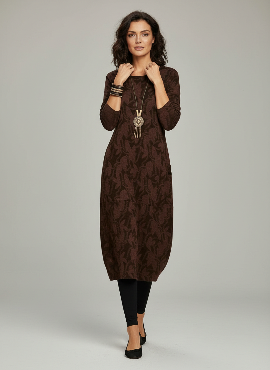 Printed Winter Knit Dress