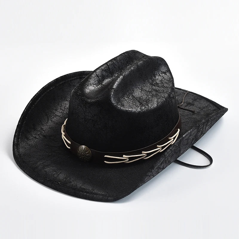Cowboy Hat with Bone Bead Trim