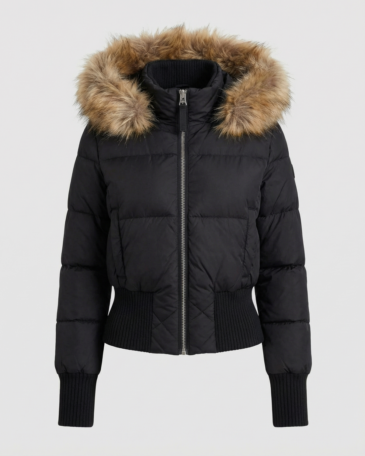 Cropped Lined Winter Jacket