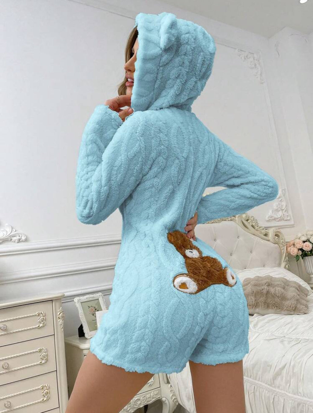Bear Women's One-Piece Pajamas