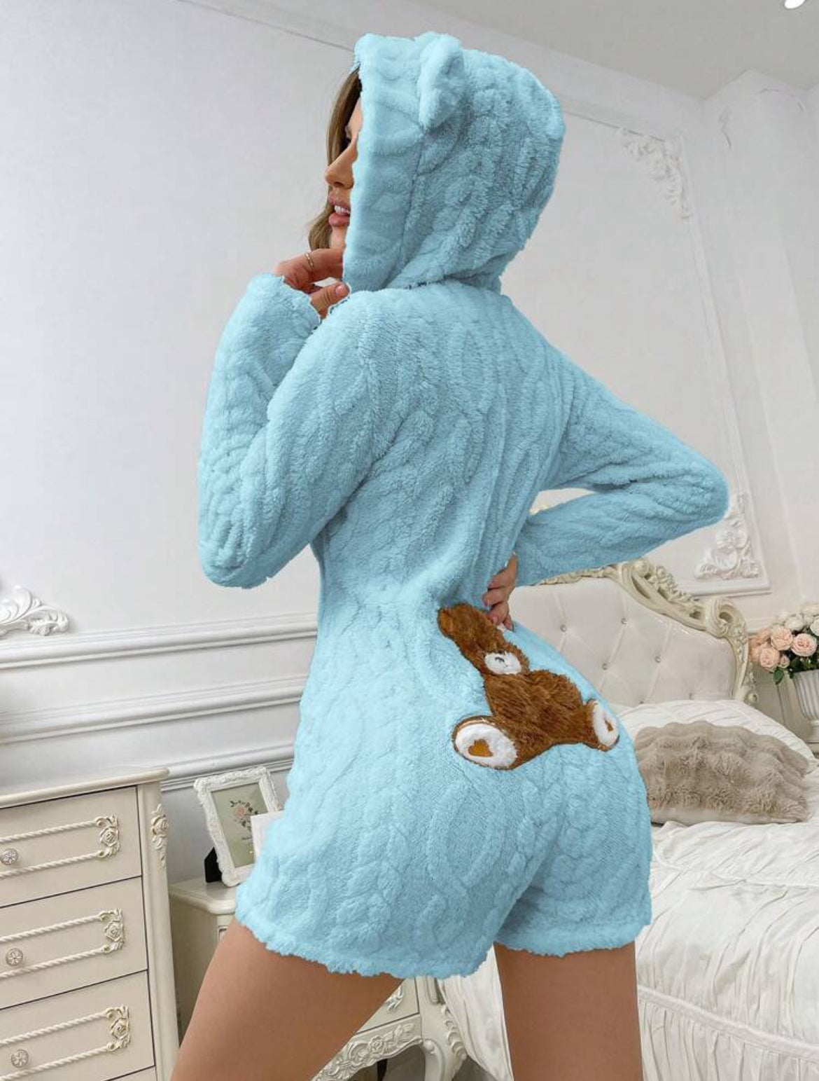 Bear Women's One-Piece Pajamas