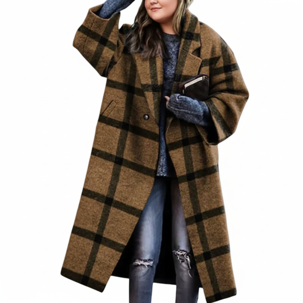 Women's Long Wool Coat | Plus Size